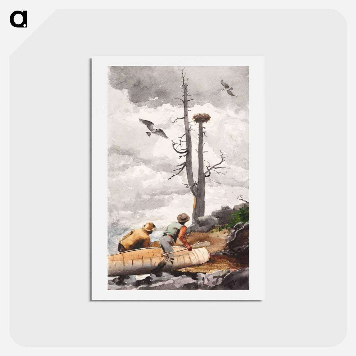 アートポストカード-The Eagle's Nest - ウィンスロー ホーマー Postcard.