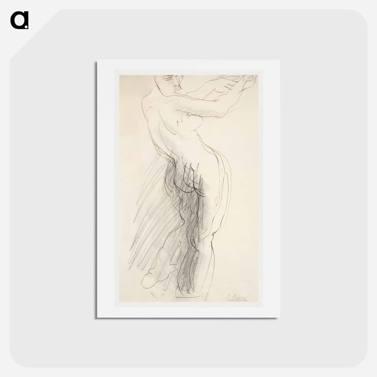 アートポストカード-Standing Female Nude, Arms Raised
 - イェール大学アートギャラリー Postcard.