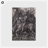 アートポストカード-Knight, Death, and the Devil - アルブレヒト デューラー Postcard.