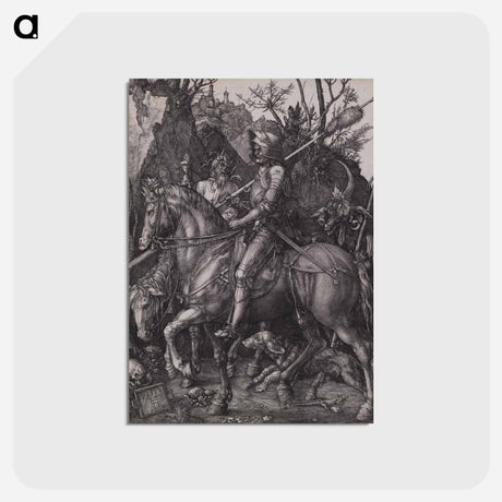 アートポストカード-Knight, Death, and the Devil - アルブレヒト デューラー Postcard.