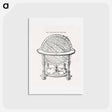 アートポストカード-A drawing of Emery Molyneux's terrestrial globe - アンティーク地図 Postcard.