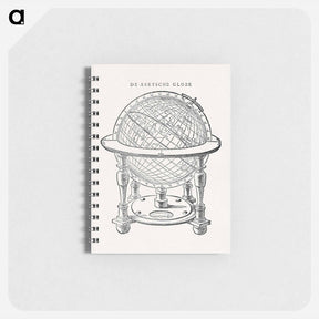 アートメモ帳-A drawing of Emery Molyneux's terrestrial globe - アンティーク地図 Memo.