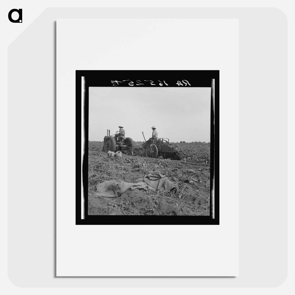 Mechanical potato digger near Shafter, California - Dorothea Lange Poster.