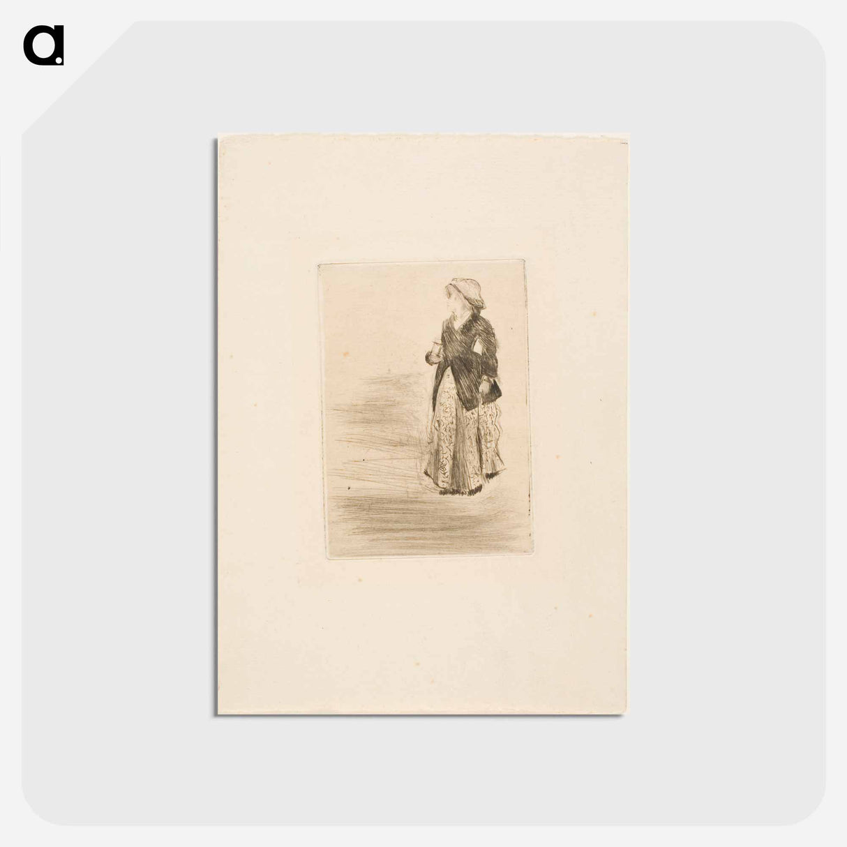 アートポストカード-The Actress Ellen Andrée - エドガー ドガ Postcard.