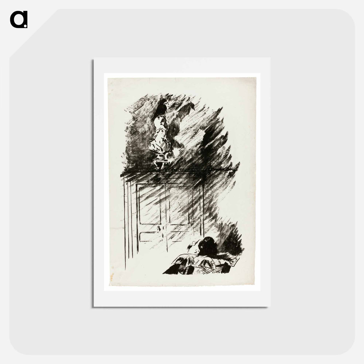アートポストカード-The Raven on the Bust of Pallas - エドゥアール マネ Postcard.
