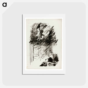 アートポストカード-The Raven on the Bust of Pallas - エドゥアール マネ Postcard.