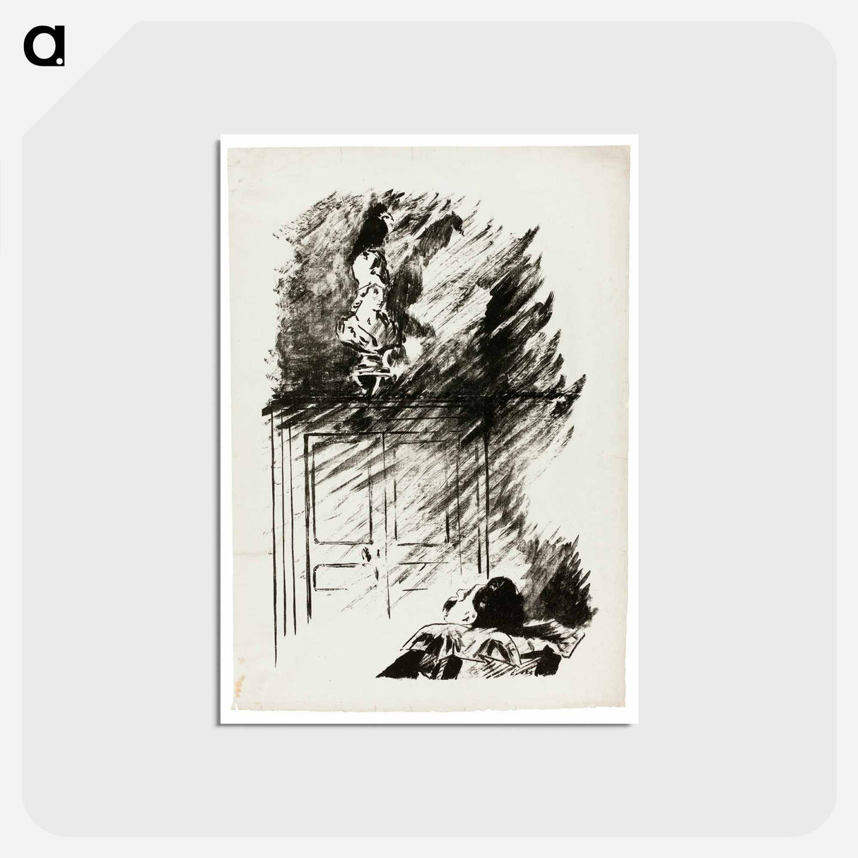 アートポストカード-The Raven on the Bust of Pallas - エドゥアール マネ Postcard.