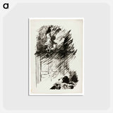 アートポストカード-The Raven on the Bust of Pallas - エドゥアール マネ Postcard.