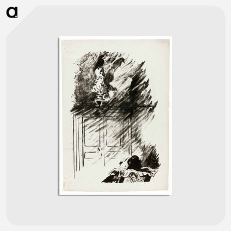 アートポストカード-The Raven on the Bust of Pallas - エドゥアール マネ Postcard.