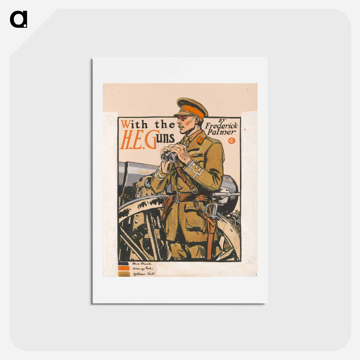 アートポストカード-With the H.E. guns, by Frederick Palmer - エドワード ペンフィールド Postcard.
