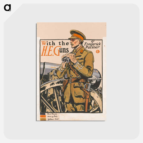 アートポストカード-With the H.E. guns, by Frederick Palmer - エドワード ペンフィールド Postcard.