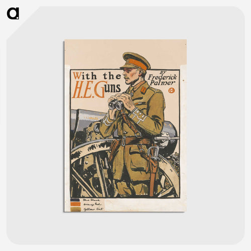 With the H.E. guns, by Frederick Palmer - エドワード ペンフィールド Postcard.