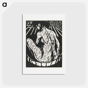 アートポストカード-Female Nude - エルンスト ルートヴィヒ キルヒナー Postcard.