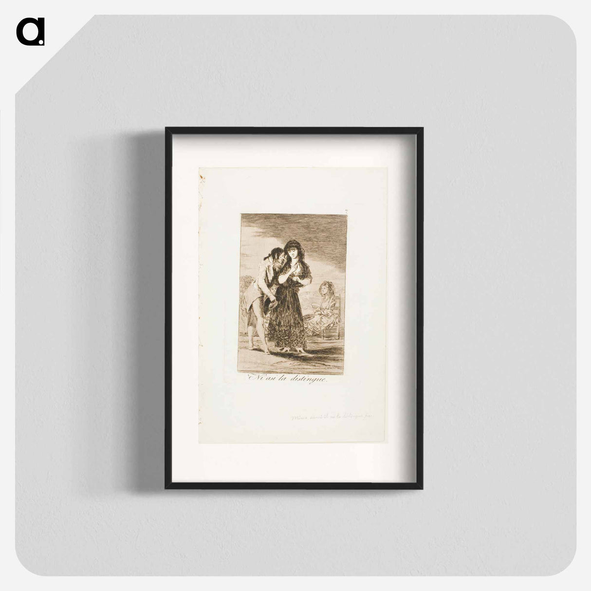 Even Thus he Cannot Make Her Out - フランシスコ デ ゴヤ Poster.