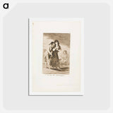 アートポストカード-Even Thus he Cannot Make Her Out - フランシスコ デ ゴヤ Postcard.