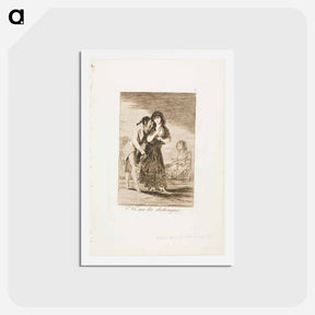 アートポストカード-Even Thus he Cannot Make Her Out - フランシスコ デ ゴヤ Postcard.