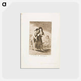 アートポストカード-Even Thus he Cannot Make Her Out - フランシスコ デ ゴヤ Postcard.