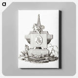 アートパネル-Gravestone with mourning angel - ジャン ベルナール Canvas.