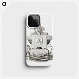 Gravestone with mourning angel - Jean Bernard Phone Case.
