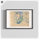 アートポスター-Bathers (recto); Still Life (verso) - ポール セザンヌ Poster.