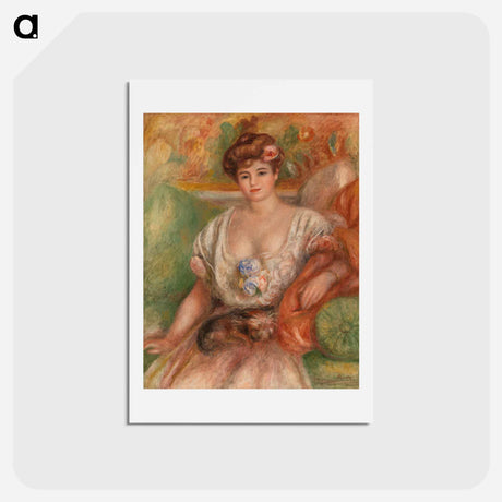 アートポストカード-Portrait of Misia Sert - ピエール オーギュスト ルノワール Postcard.