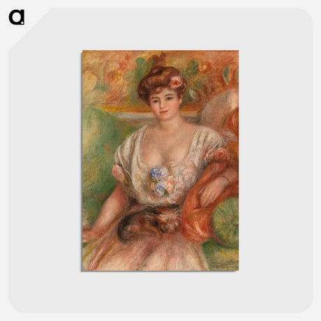 アートポストカード-Portrait of Misia Sert - ピエール オーギュスト ルノワール Postcard.