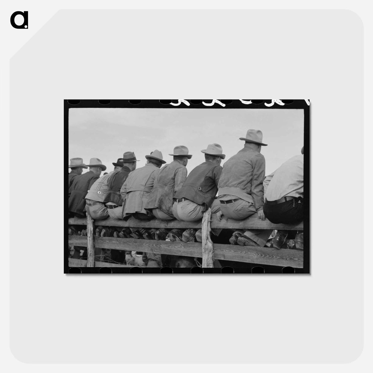 アートポストカード-West Texans at Horse Auction
 - ラッセル リー Postcard.