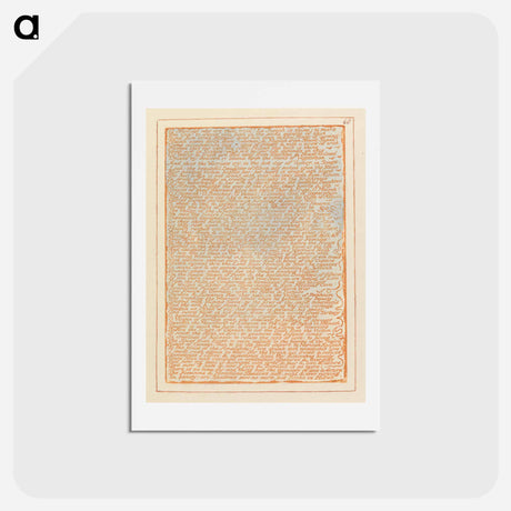 アートポストカード-O Skofield why art thou cruel? - ウィリアム ブレイク Postcard.