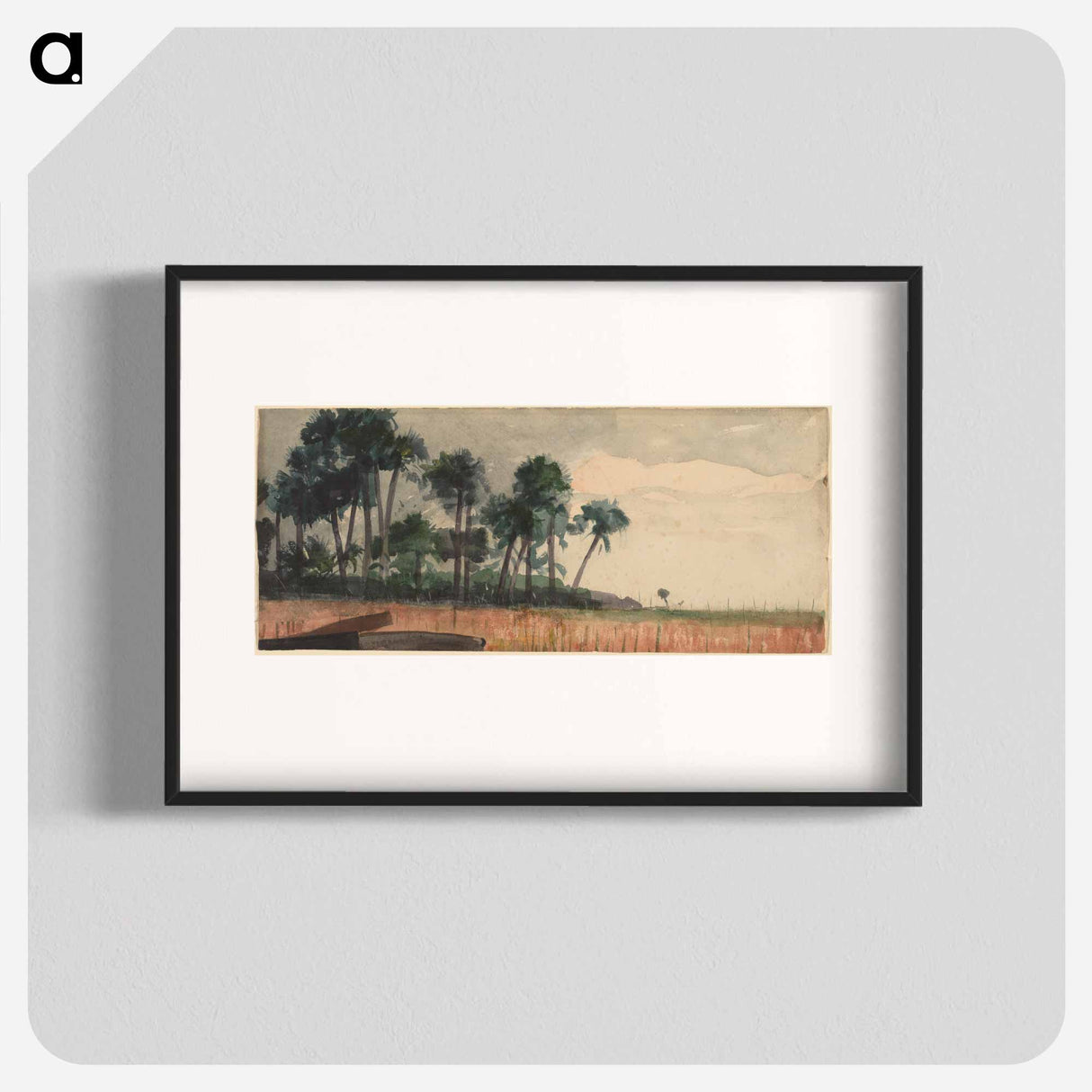 Palm Trees, Red - Winslow Homer Poster.