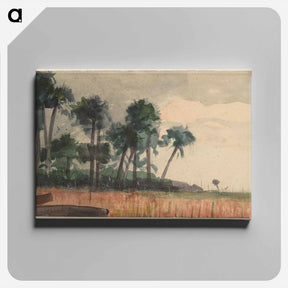 アートパネル-Palm Trees, Red - ウィンスロー ホーマー Canvas.