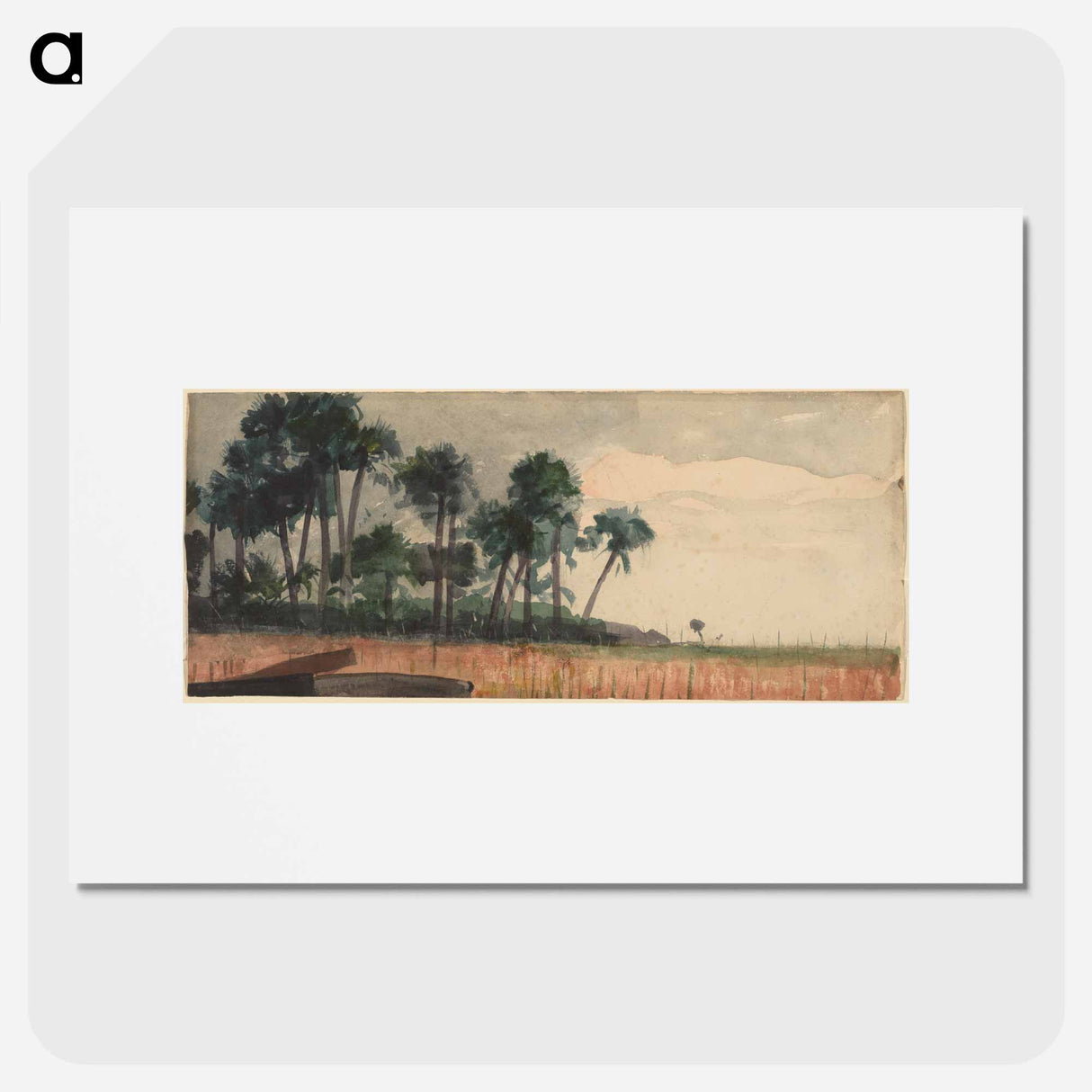 Palm Trees, Red - Winslow Homer Poster.