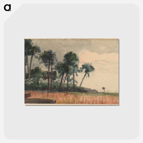 アートポストカード-Palm Trees, Red - ウィンスロー ホーマー Postcard.