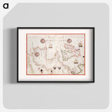 Portolan atlas of the Mediterranean Sea, western Europe, and the northwest coast of Africa - アンティーク地図 Poster.