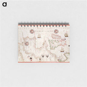 アートメモ帳-Portolan atlas of the Mediterranean Sea, western Europe, and the northwest coast of Africa - アンティーク地図 Memo.