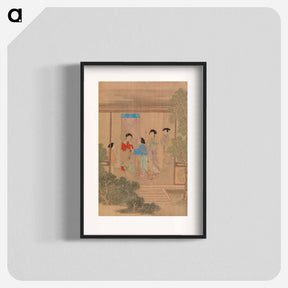 アートポスター-Five Figures on Porch
 - バーンズ・コレクション Poster.