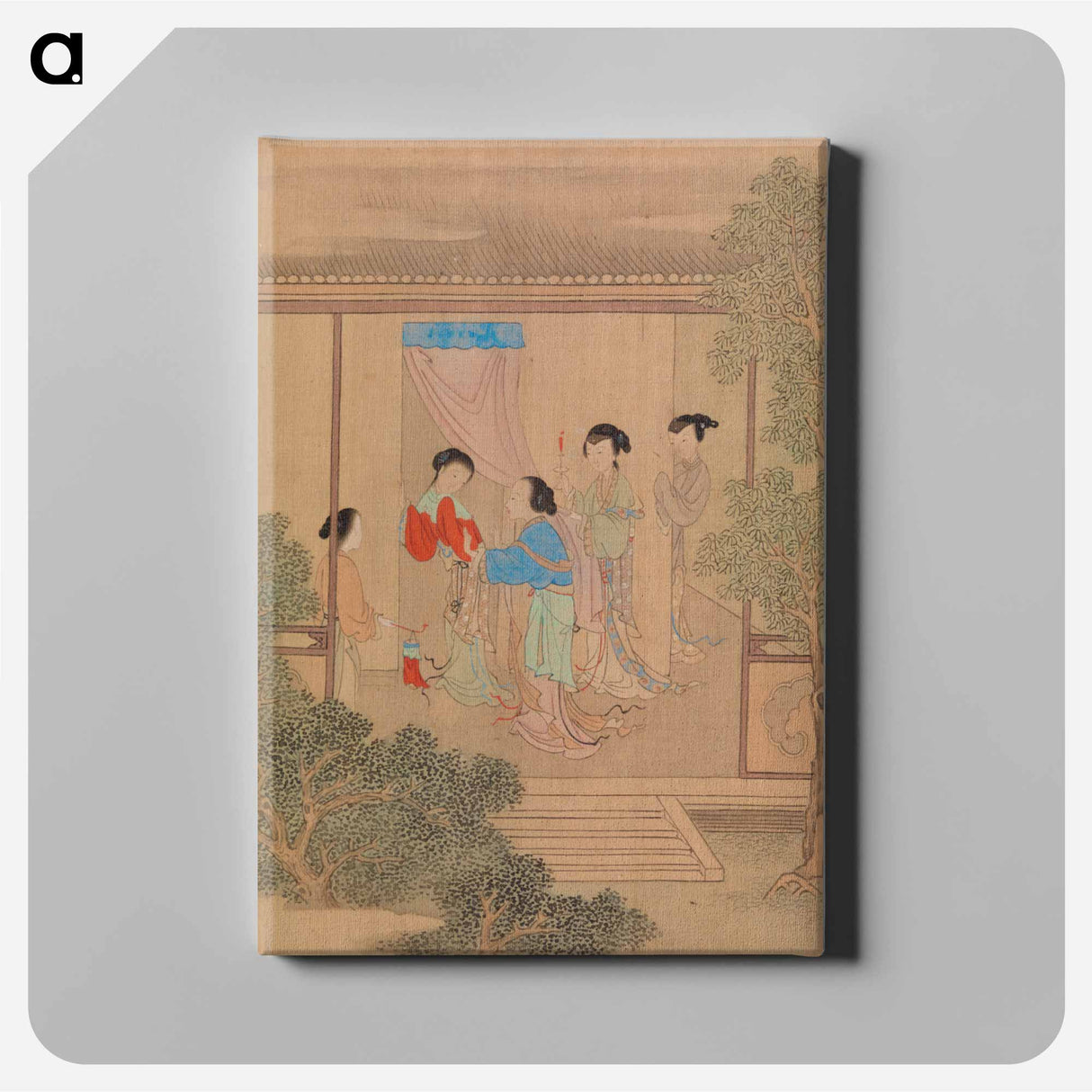 アートパネル-Five Figures on Porch
 - バーンズ・コレクション Canvas.