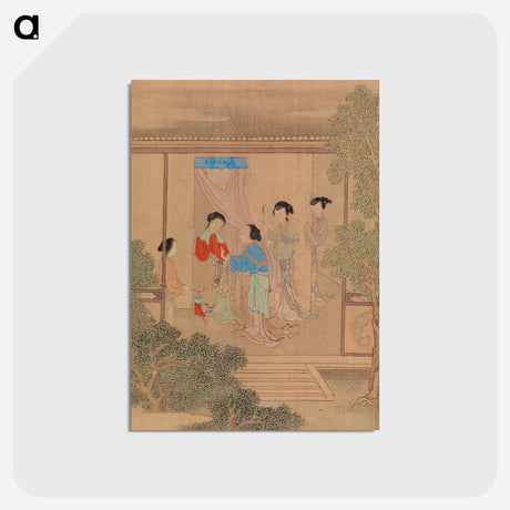 アートポストカード-Five Figures on Porch
 - バーンズ・コレクション Postcard.