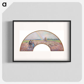 アートポスター-Shepherds in the Fields with Rainbow - カミーユ ピサロ Poster.