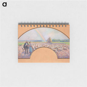 アートメモ帳-Shepherds in the Fields with Rainbow - カミーユ ピサロ Memo.