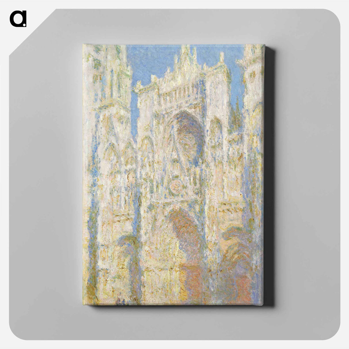 Rouen Cathedral, West Façade, Sunlight - Claude Monet Canvas.