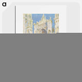 Rouen Cathedral, West Façade, Sunlight - クロード モネ Poster.
