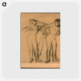 アートポストカード-Three Dancers - エドガー ドガ Postcard.