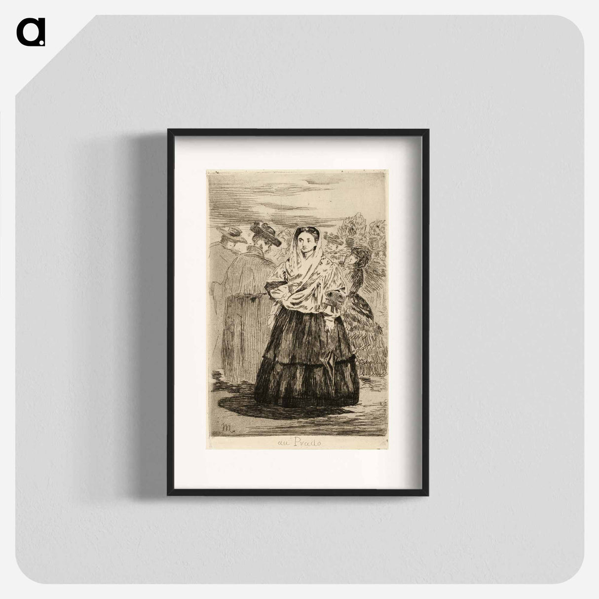 At the Prado I - エドゥアール マネ Poster.