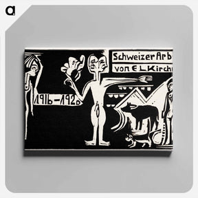 アートパネル-Exhibition of new paintings and graphics - エルンスト ルートヴィヒ キルヒナー Canvas.