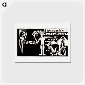 アートポストカード-Exhibition of new paintings and graphics - エルンスト ルートヴィヒ キルヒナー Postcard.