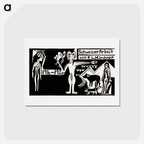 アートポストカード-Exhibition of new paintings and graphics - エルンスト ルートヴィヒ キルヒナー Postcard.