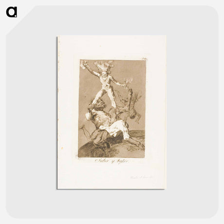 アートポストカード-To Rise and to Fall - フランシスコ デ ゴヤ Postcard.