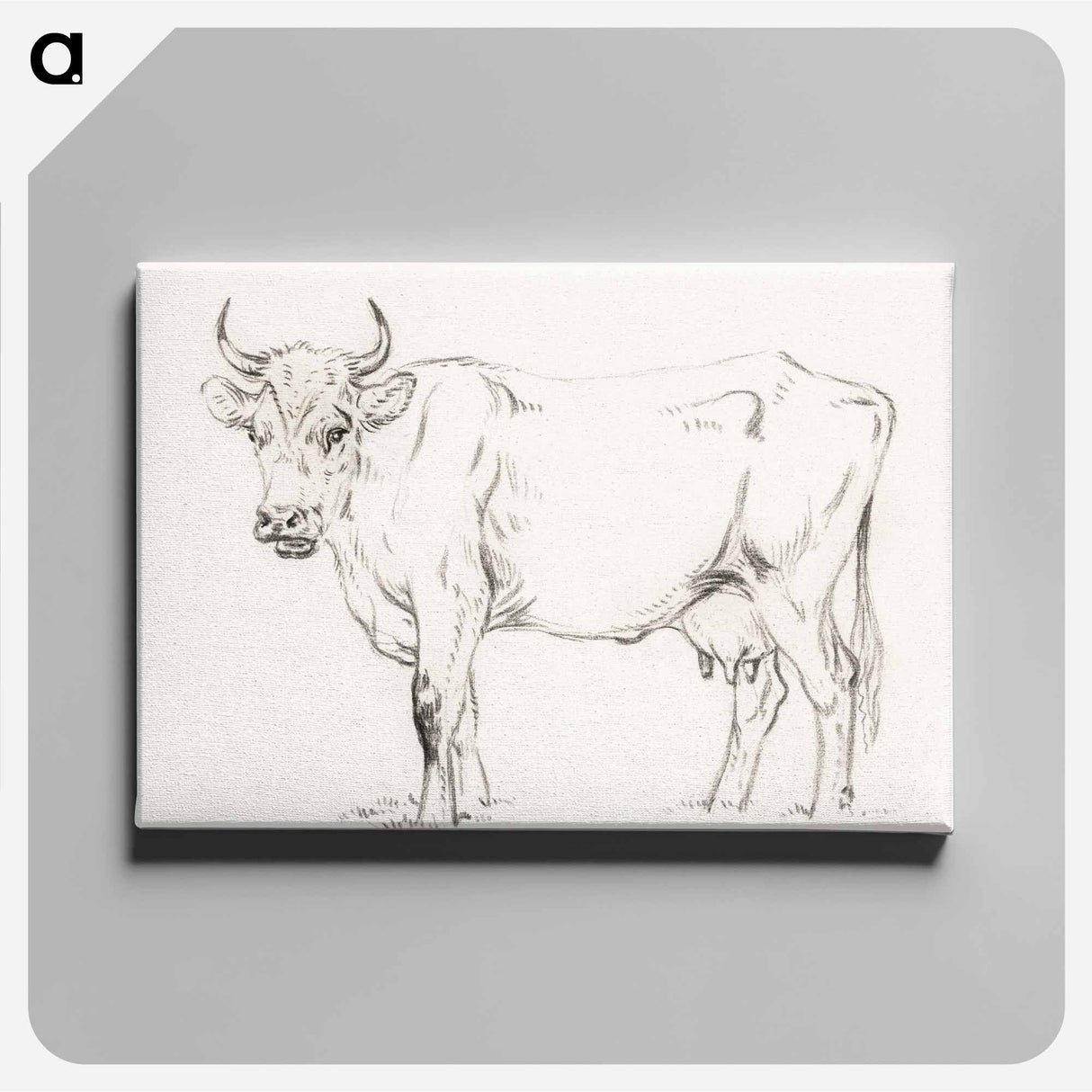 アートパネル-Standing cow - ジャン ベルナール Canvas.