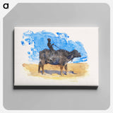 Boy on Water Buffalo - ジョン シンガー サージェント Canvas.