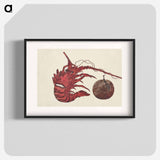 Japanese lobster from Album of Sketches by Katsushika Hokusai and His Disciples - 葛飾 北斎 Poster.